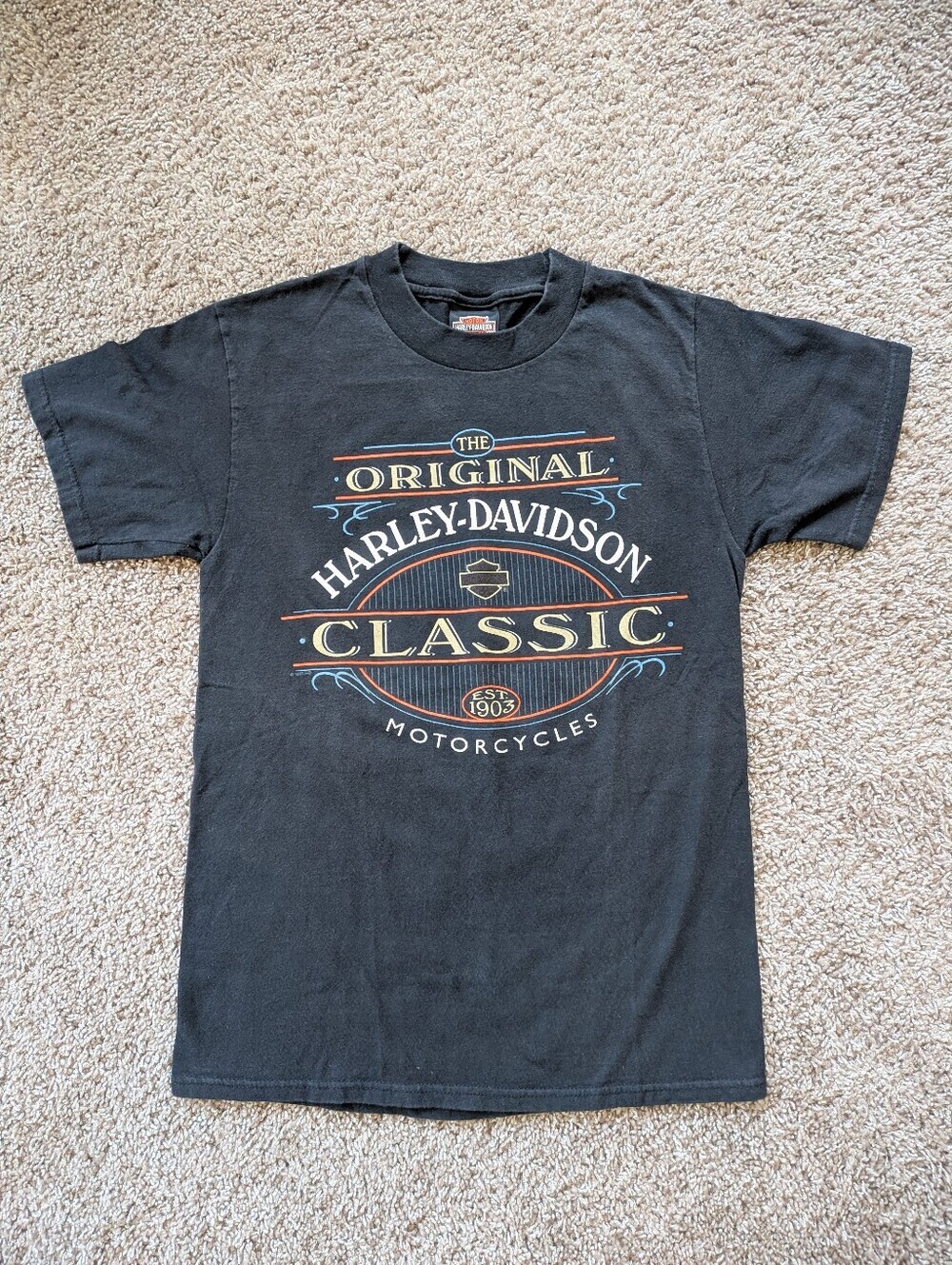 Vtg Hanes Beefy Harley Davidson Pikes Peak Colorado Springs 1997 T-shirt Small